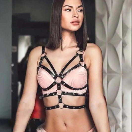 Women Sexy Harness Belt Chest Harness Bondage Harness Leather Lingerie Suspenders Women Fetish Clothing Exotic Accessories