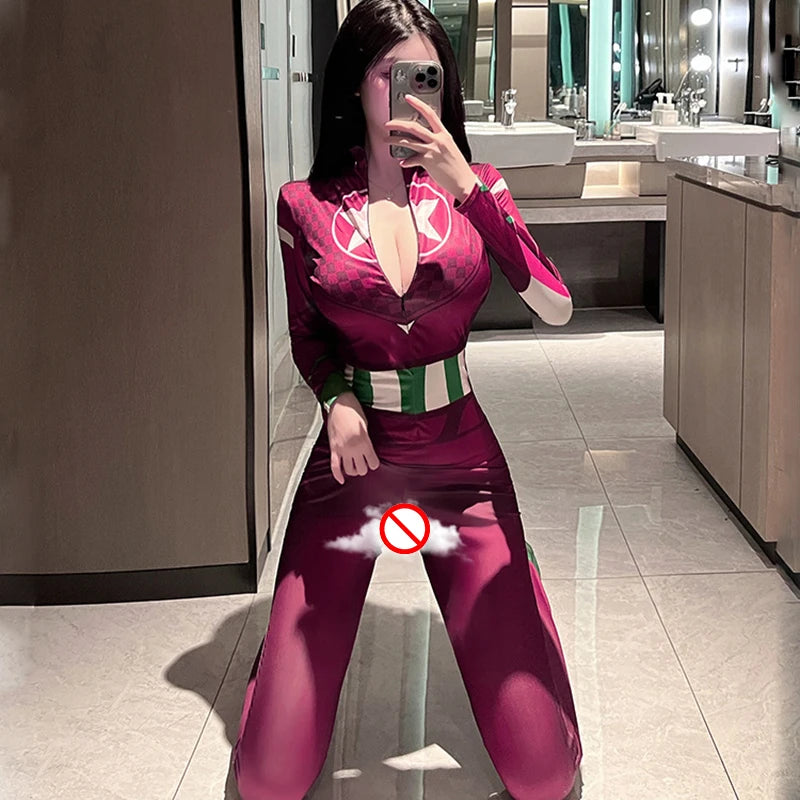 Sexy Lingerie Erotic Costume Superhero Captain Jumpsuits Sukumizu Girls Party Bodysuit Adult Cosplay Halloween Gift