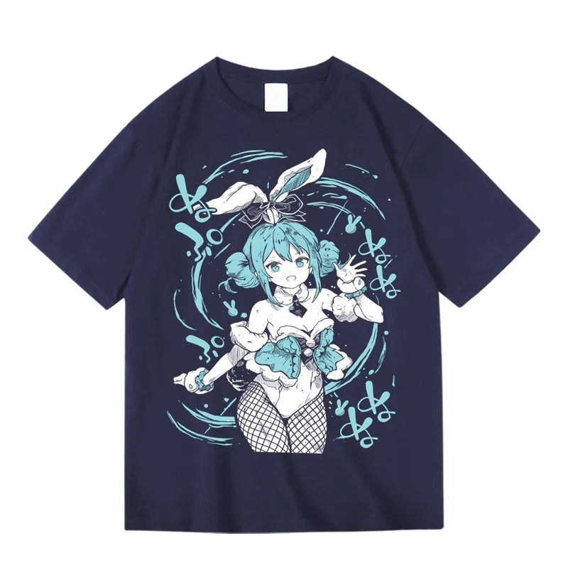 Japanese Anime T-shirt Men's Summer Casual Fashion Trend Short-sleeved Loose and Comfortable Pure Cotton Men's and Women's Tops