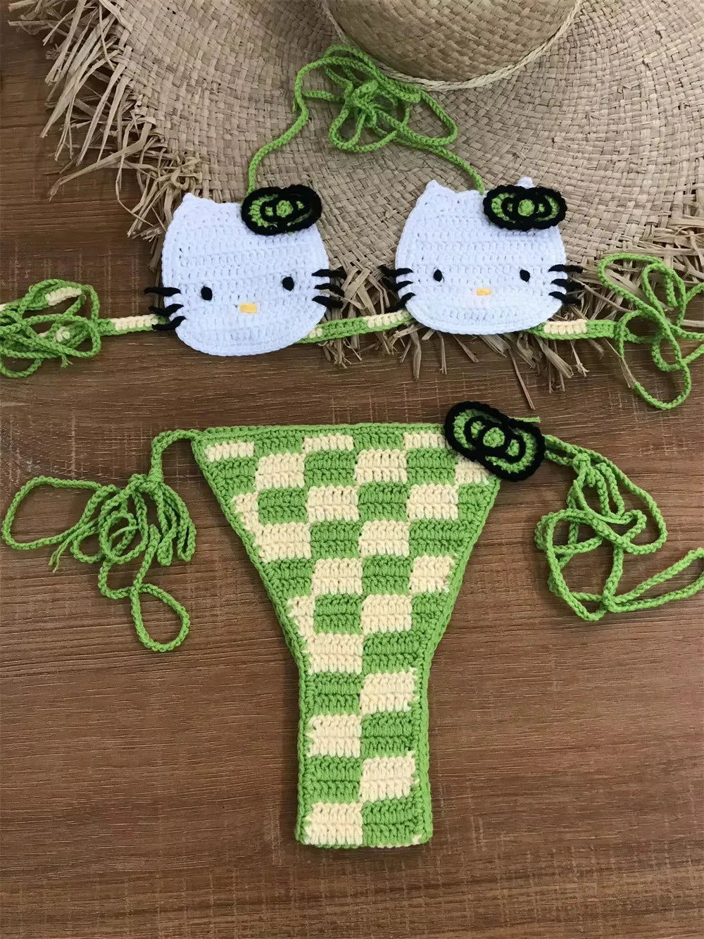 Ashburn Cute Crochet yarn Bikini Set 2 Pieces color variety
