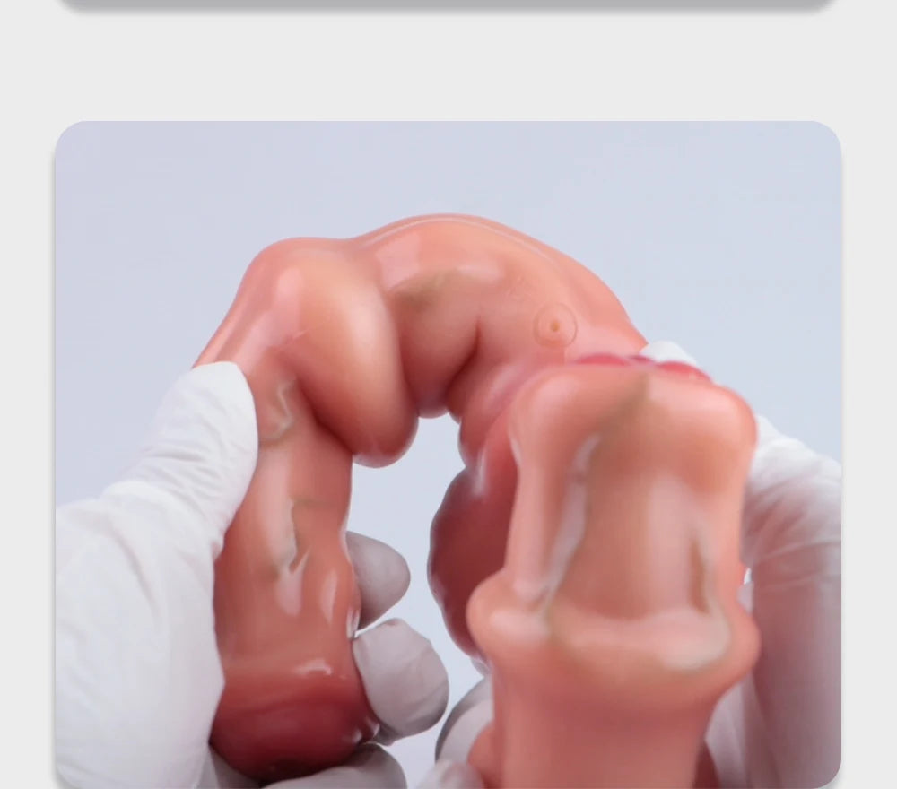 NEXUS BITE – Dual-Headed Vibrating Strap-On; Pegging Realistic Dildos Vibrator