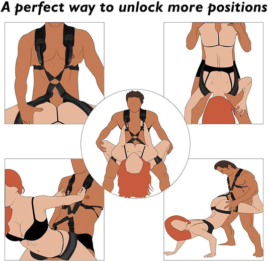 ASHBURN BDSM Sex Toys Bandage Swing Binding Spreader Adult Games Erotic Man Chastity Couples Nylon Swinging Belt Restraint Set Sexy Sh
