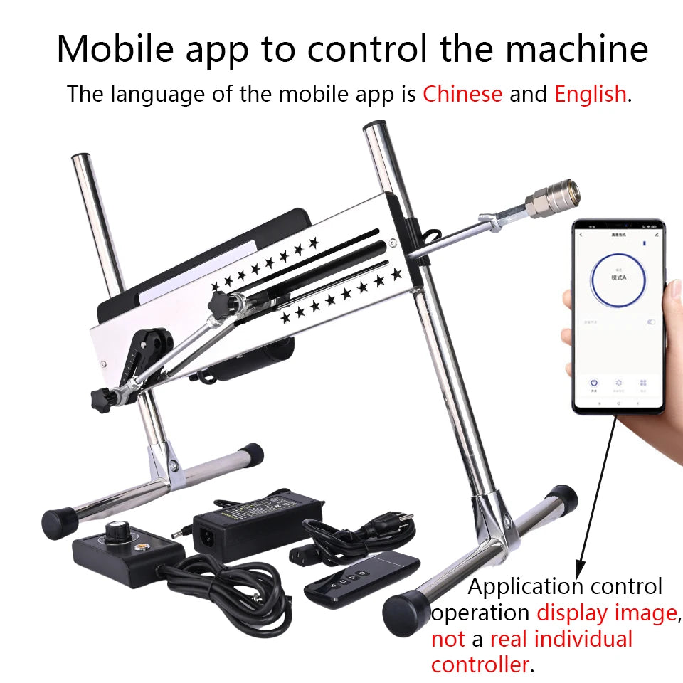 ROUGH BEAST Sex Machine for Women and Men 120W Power APP Control Masturbation Machine with Vac-U-Lock Dildos 2 People Sex Toys