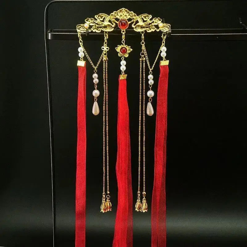 Heavenly Officials Bless Crown Prince Joy God Yue Shen's Wedding Dress Hair Crown Xie Lian Hair Crown Cosplay Han Fu Halloween