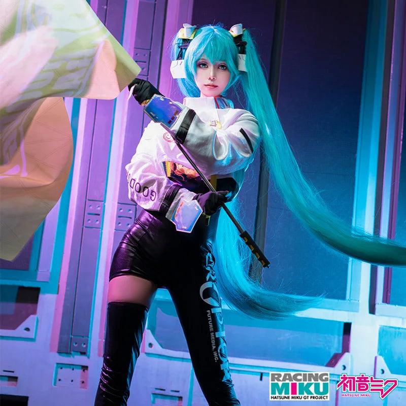 VOCALOIDD 2022 Racing MIKUU Cosplay Costume VOCALOID Cos GT Project Cosplay Racing Suits Mikuu Costume with Cosplay Wig