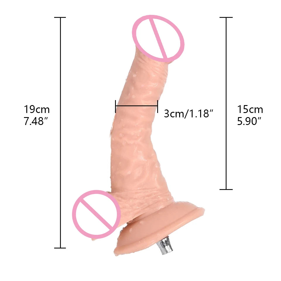 ROUGH BEAST Sex Machine Flesh-colored Dildos Attachment for Vac-U-Lock Masturbation Machine Automatic Sex Toy Accessories