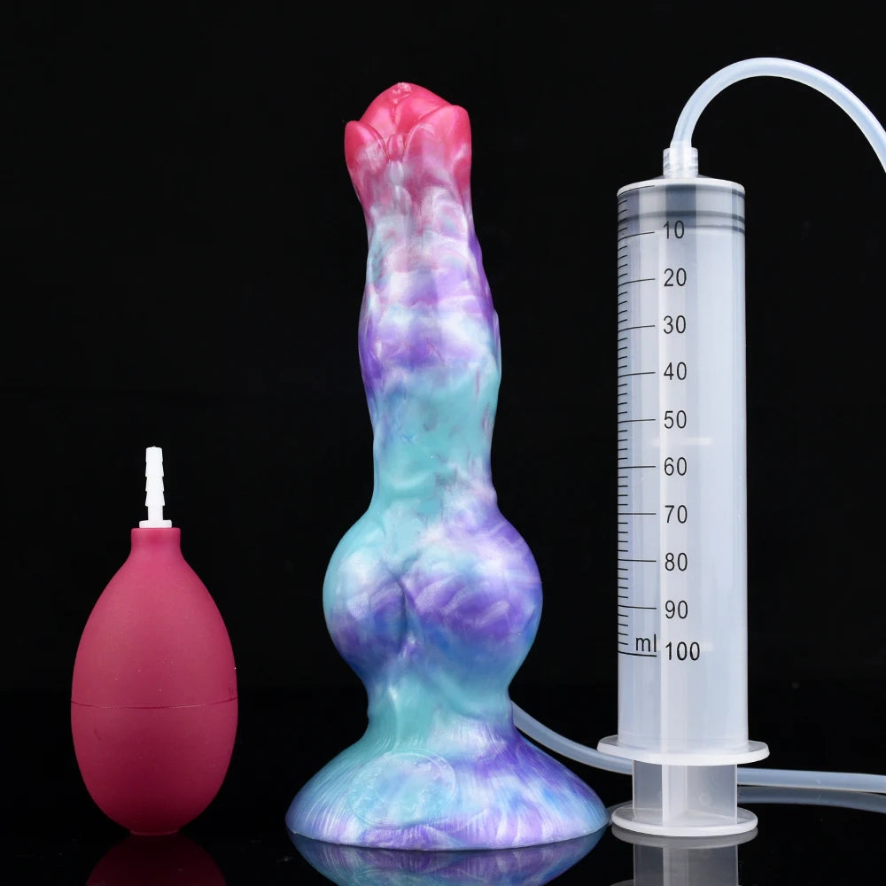 ASHBURN Ejaculation Large Knot Silicone with Squirting Function Strong Sucker