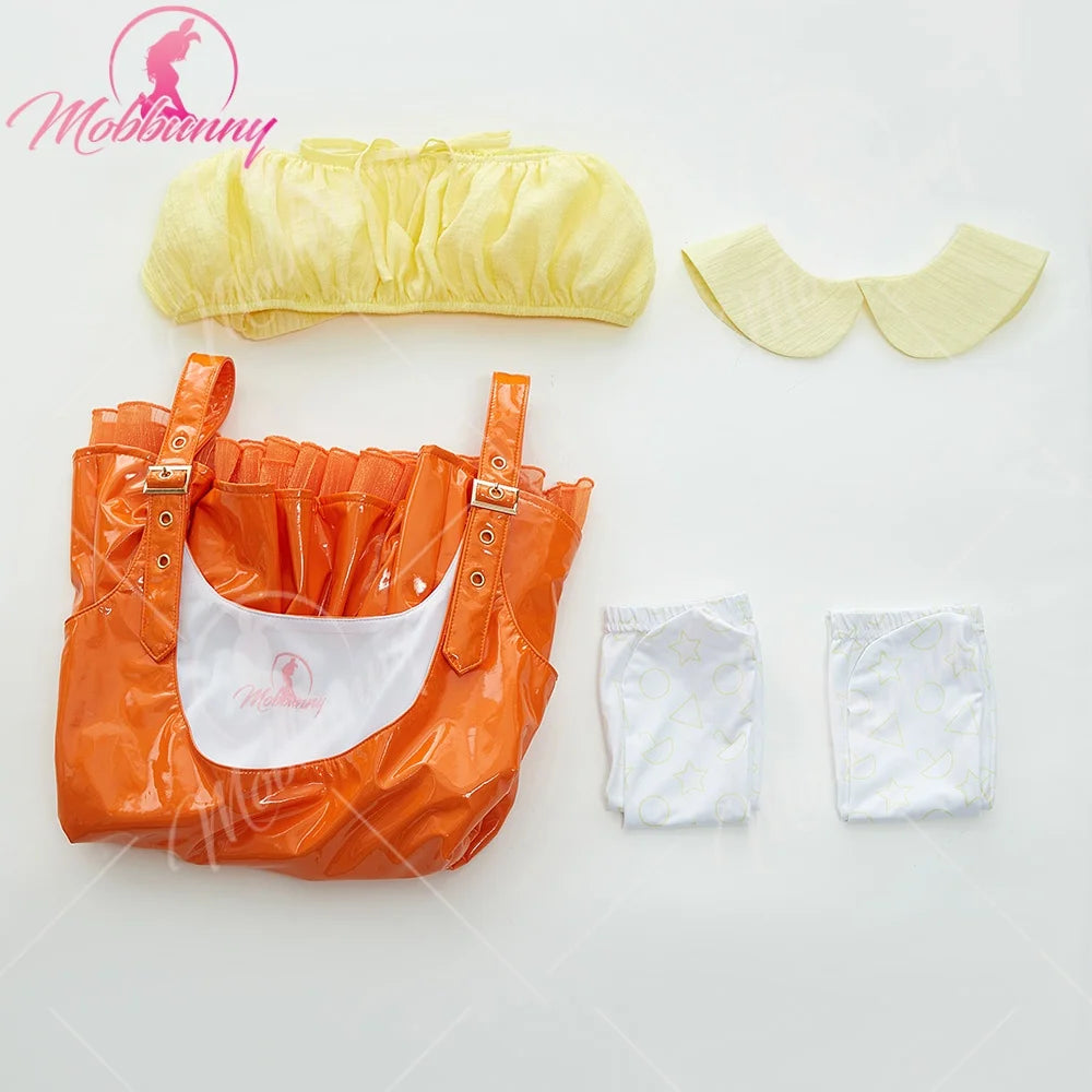 Mobbunny Women Game Derivative Sexy Lingerie Suit Off-Shoulder Crop Top and Skirt with accessories