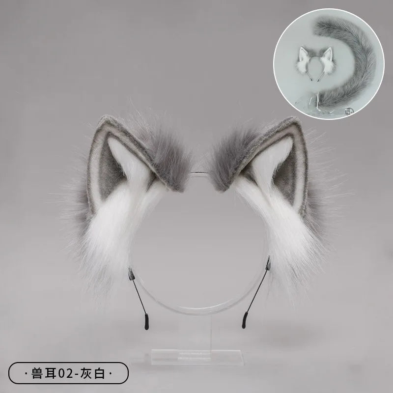 Handmade Plush Fox Tail Cosplay Costumes Props Wolf Tail Sexy Fox Tail Adjustable Belt Anime Accessories Kawaii Faux Fur Tail