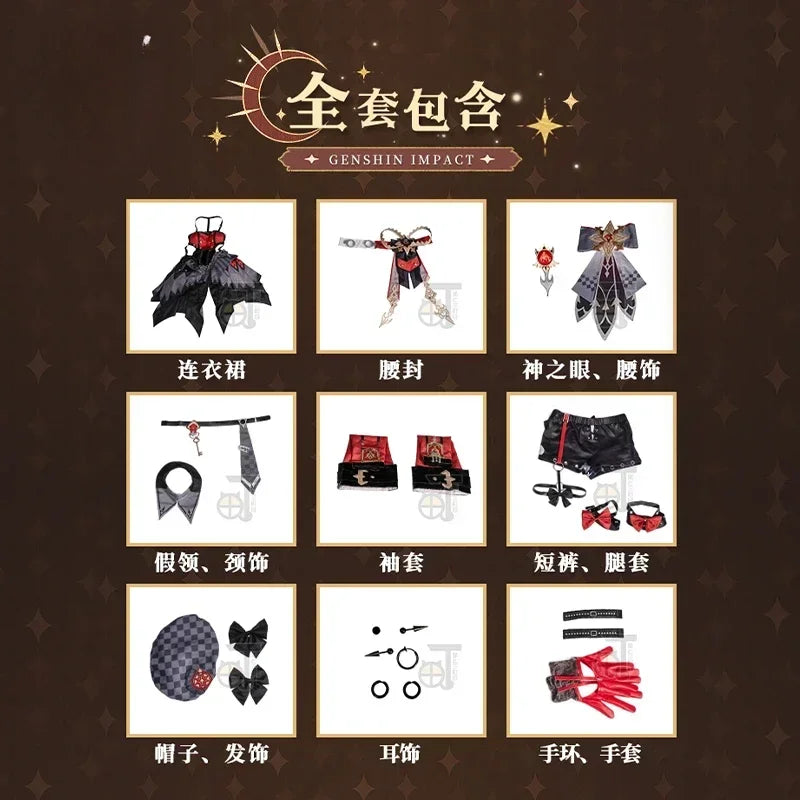 COFUN Game Genshin Impact Fontaine Witch M Cosplay Costume Halloween Outfits Game Clothing Women Anime Dress