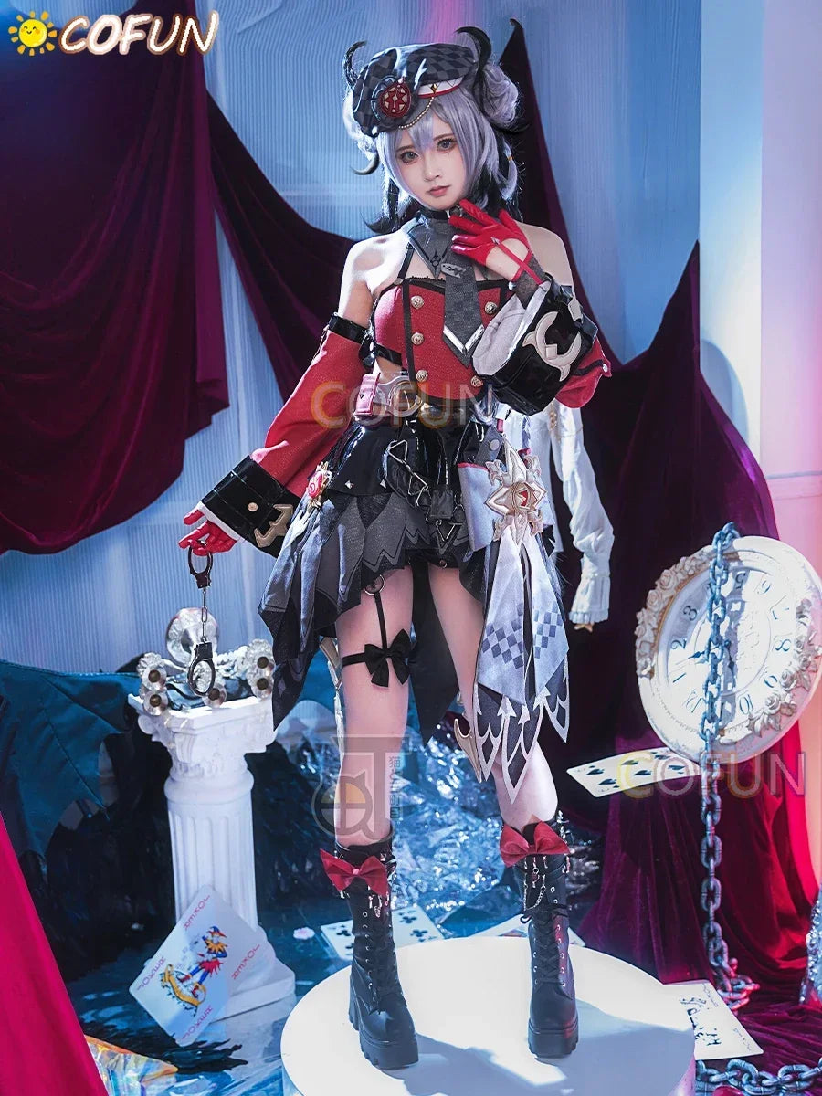 COFUN Game Genshin Impact Fontaine Witch M Cosplay Costume Halloween Outfits Game Clothing Women Anime Dress