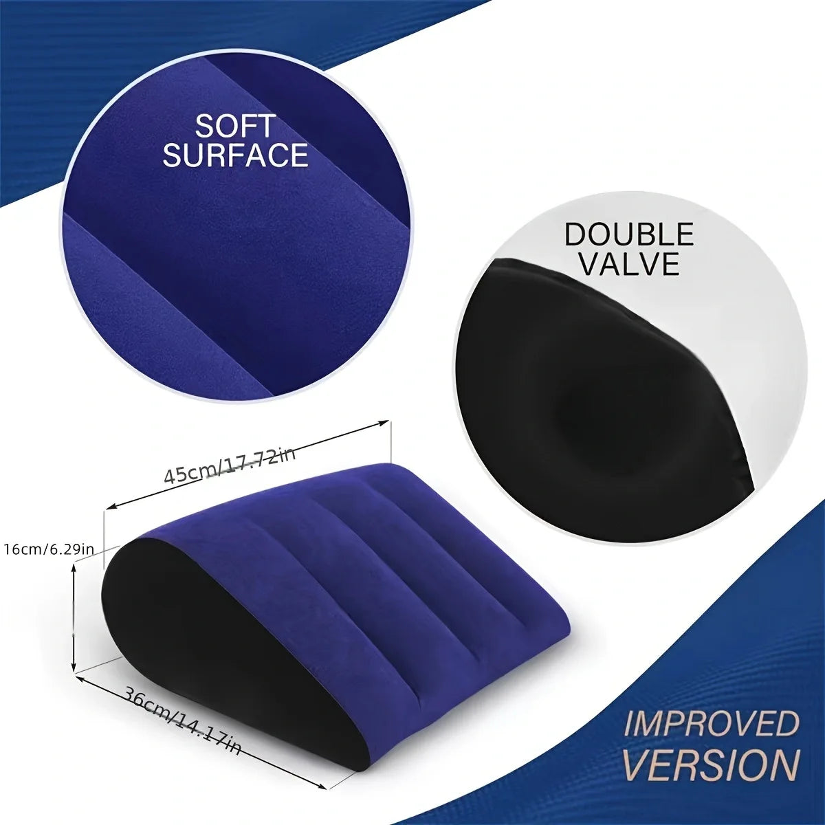 Inflatable Sex Pillow Cushion BDSM Sex Furniture PVC Flocking Silicone Pillows Couple Travel Supplies SM Sex Game Assist Sextoy