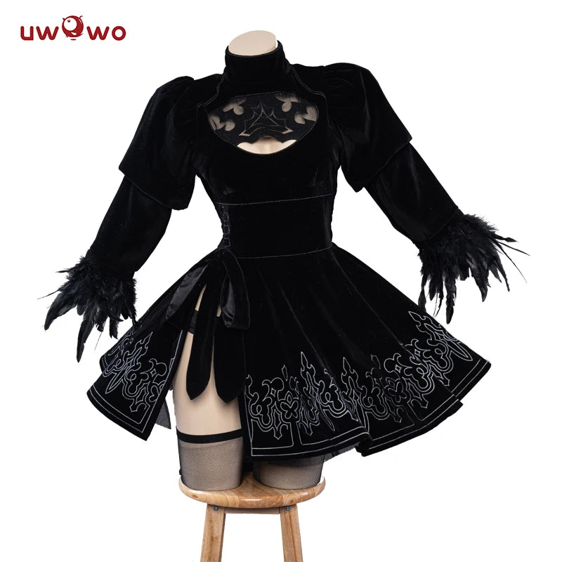 IN STOCK UWOWO Nierr:Automataa Yorhaa 2B Cosplay Game Costume Luxurious No.2 Type B Base 2B New Custom-Made Halloween Costumes