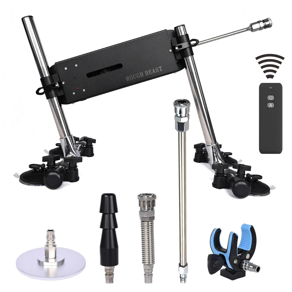 ROUGH BEAST Sex Machine for Women and Men Wireless Control 70 Watt Power Masturbation Machine with Dildo Attachments Sex Toys