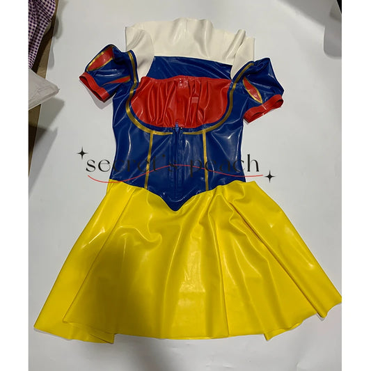 Latex Cosplay Princess Dress Unisex Rubber Fetish Customizable size and color