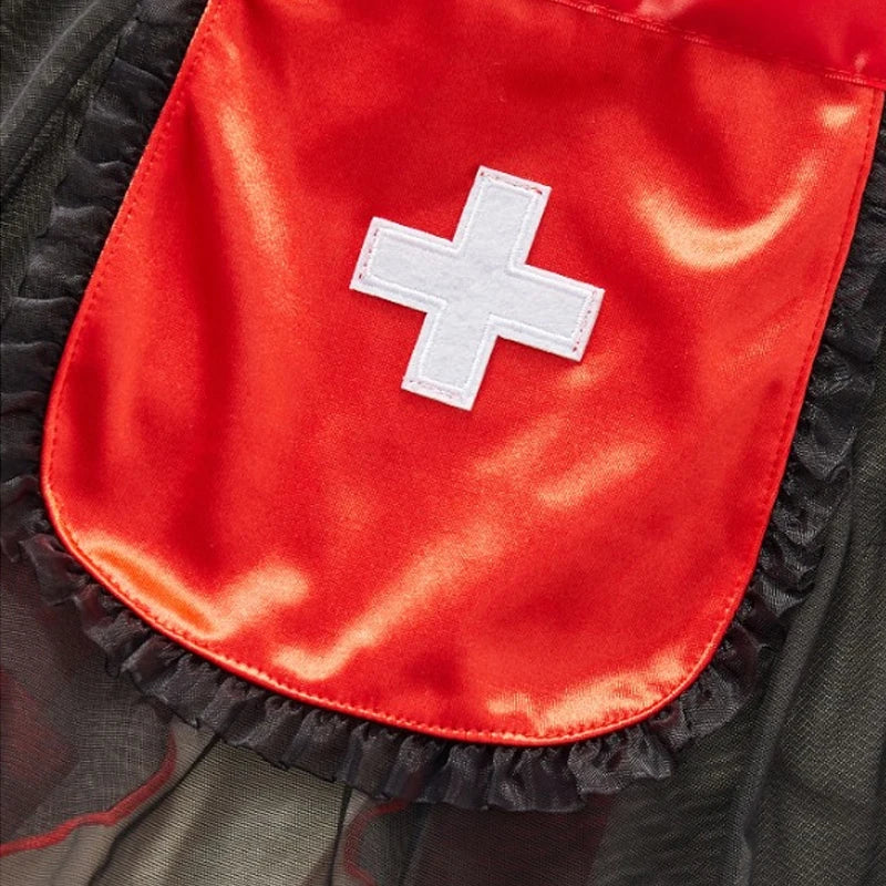 Toucheart Sexy See-through Nurse Uniform Cosplay Sexy Hollow Out Underwear Suit for Womem Mesh See-through Sexy Lingerie Set New