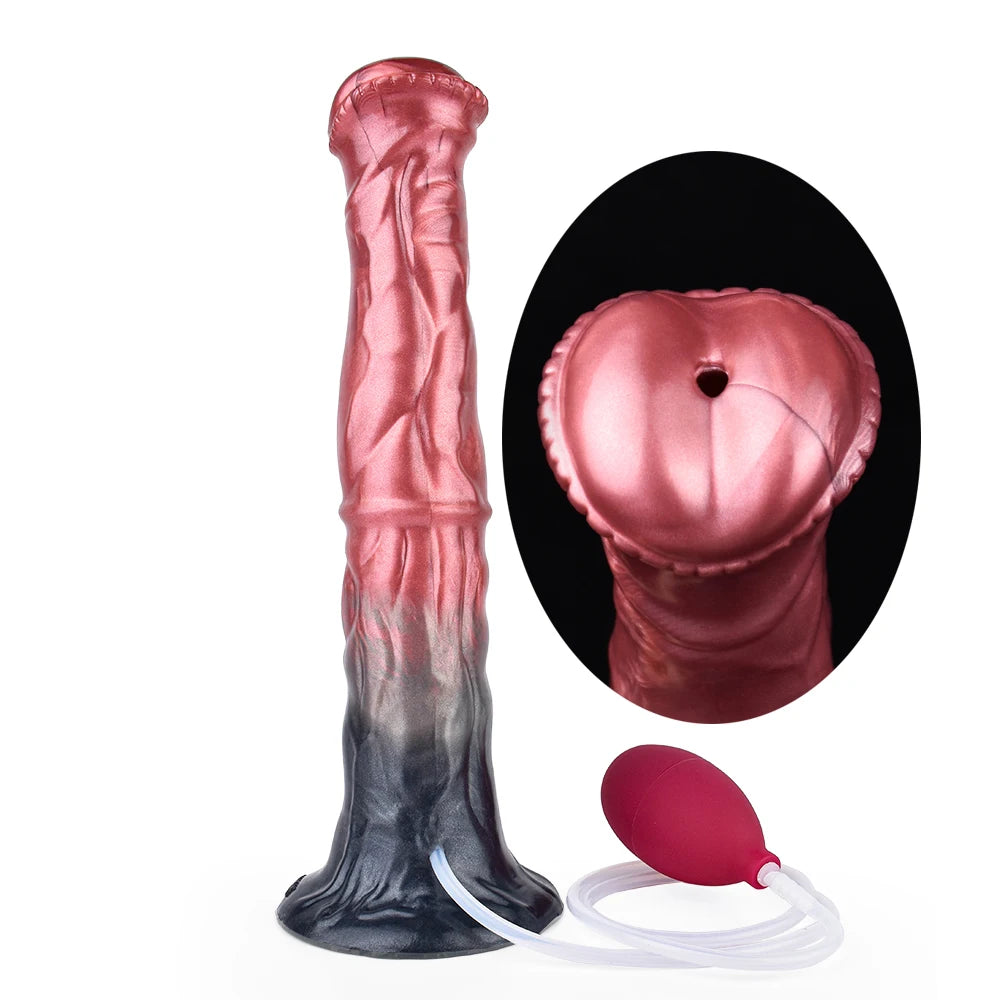 ASHBURN FERAL MUSTANG – Long Squirting Silicone Dildo with Suction Base