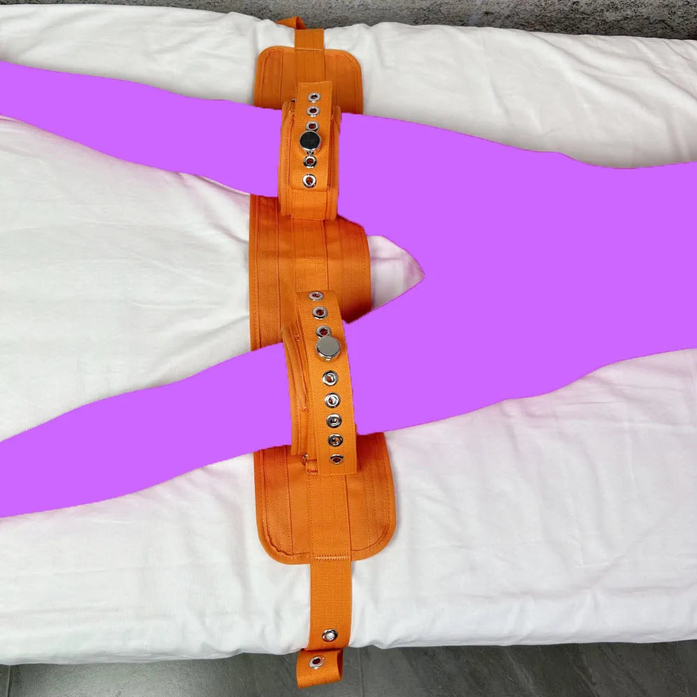 4 Point Bed Restraint System Under Mattress Restraining Leg Thigh Bondage Belt  for BDSM Tie Down Straps
