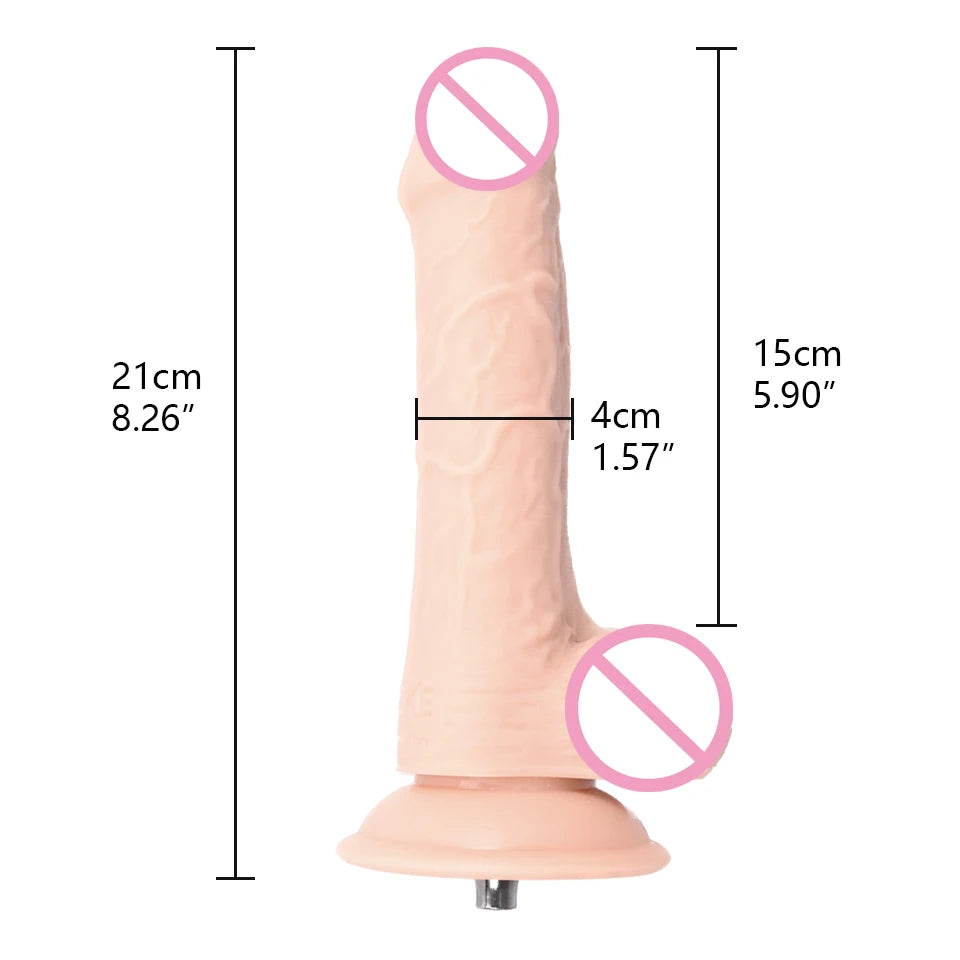 ROUGH BEAST Sex Machine Flesh-colored Dildos Attachment for Vac-U-Lock Masturbation Machine Automatic Sex Toy Accessories