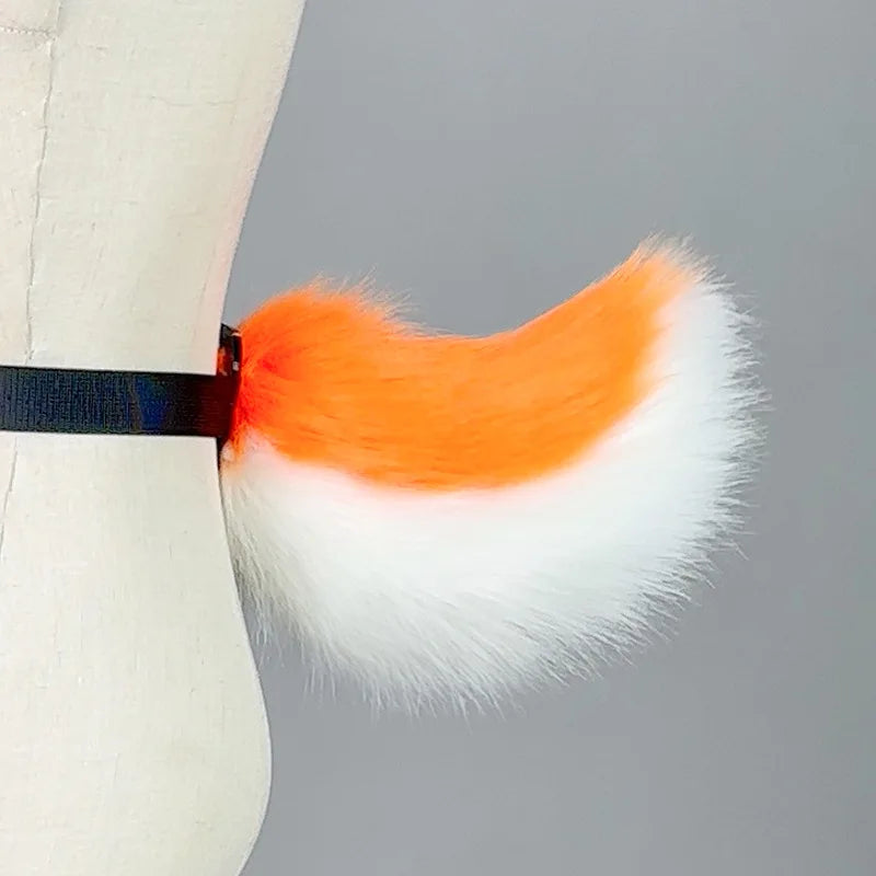 AniLV Mythical Animal Beast Furry Ear Headband Tail Forest Deer Fursuit Orange Headwear Cosplay