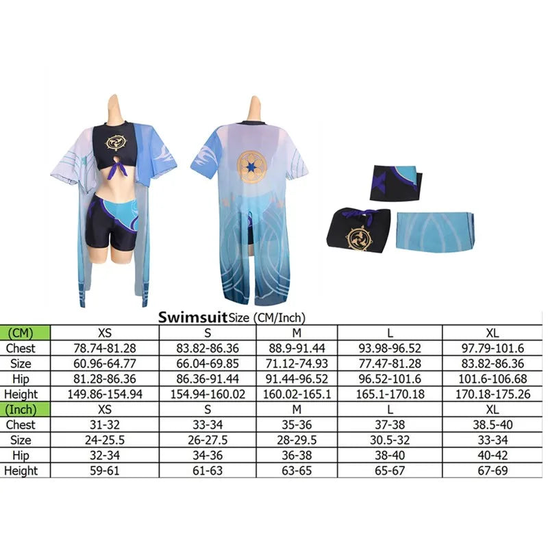Nahida Lumine Cosplay Hutao Costume Genshin Impact Swimsuit Wanderer Top Shorts Cloak Halloween Carnival Party Disguise Suit