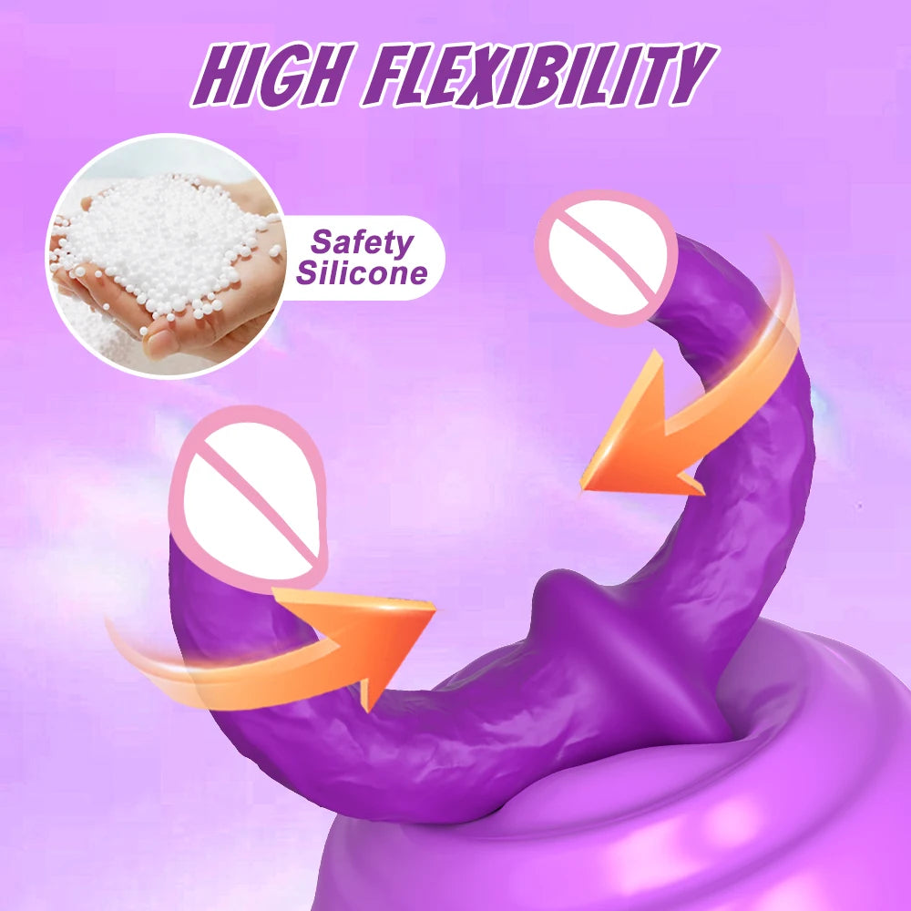 Strapless Strapon Dildo Vibrator 3 in 1 Sex Toys for Adult Double Penetration Anal Plug Anal Beads Vibrators for Women Lesbian