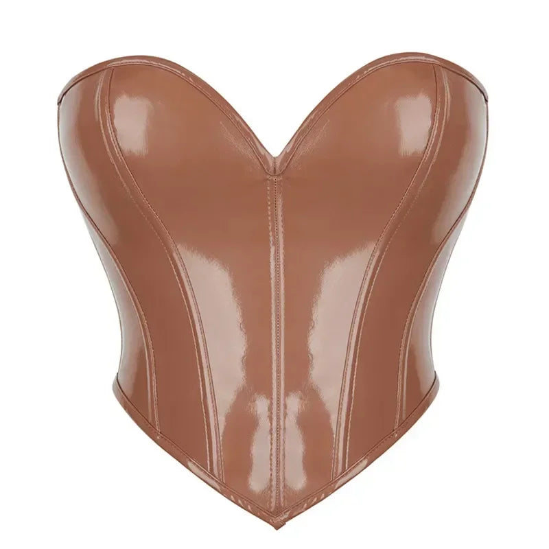 ASHBURN™ “Midnight Grip” PVC Corset Top
