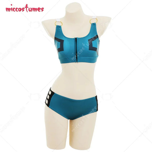 Women Swimsuits Camisole Spliced for Bathing Split Bikini  Metal Rings Top and Low Waist Shorts Two Piece Bathing Suit Swimwear
