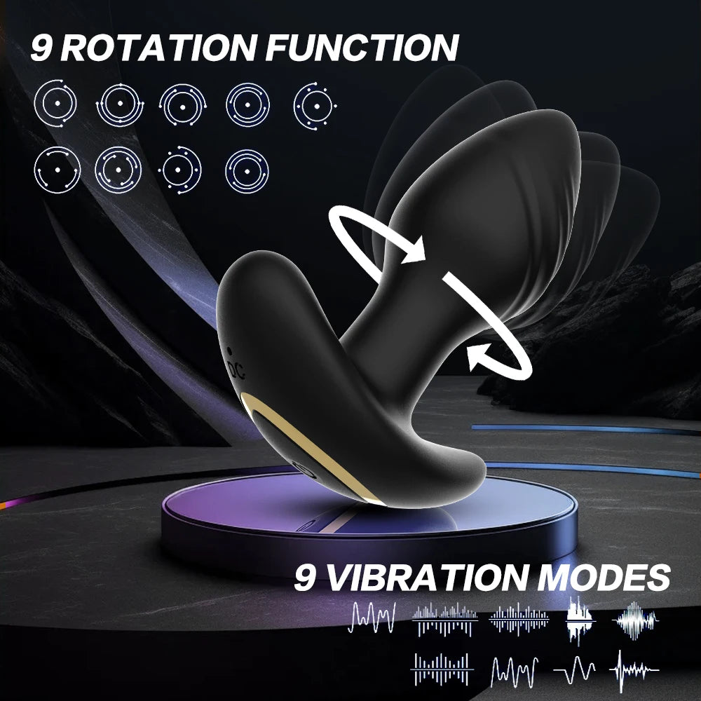 360 Remote Control Rotating Plugue Anal Vibrador Dildo Silicone Prostate Massager Anal Butt Plug Dilator Sex Toys For Women Men