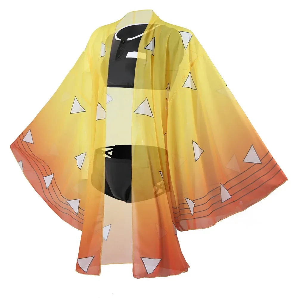 bilibili Demon Slayer Swimsuit Kochou Shinobu Kamado Tanjirou Nezuko Cosplay Costume Kimono Sexy Bikini Beach Swimwear
