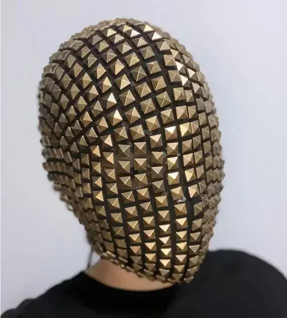 Studded Spikes Full Face Mask Cover Halloween Cosplay Funny Mask Night Club Dance Mask For Adult Toy Nightclub Bar DJ Party