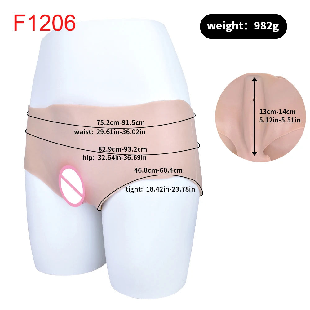 VOID SKIN: HEXED CURVE – Fake Vagina Gaff Briefs with Hip Enhancement