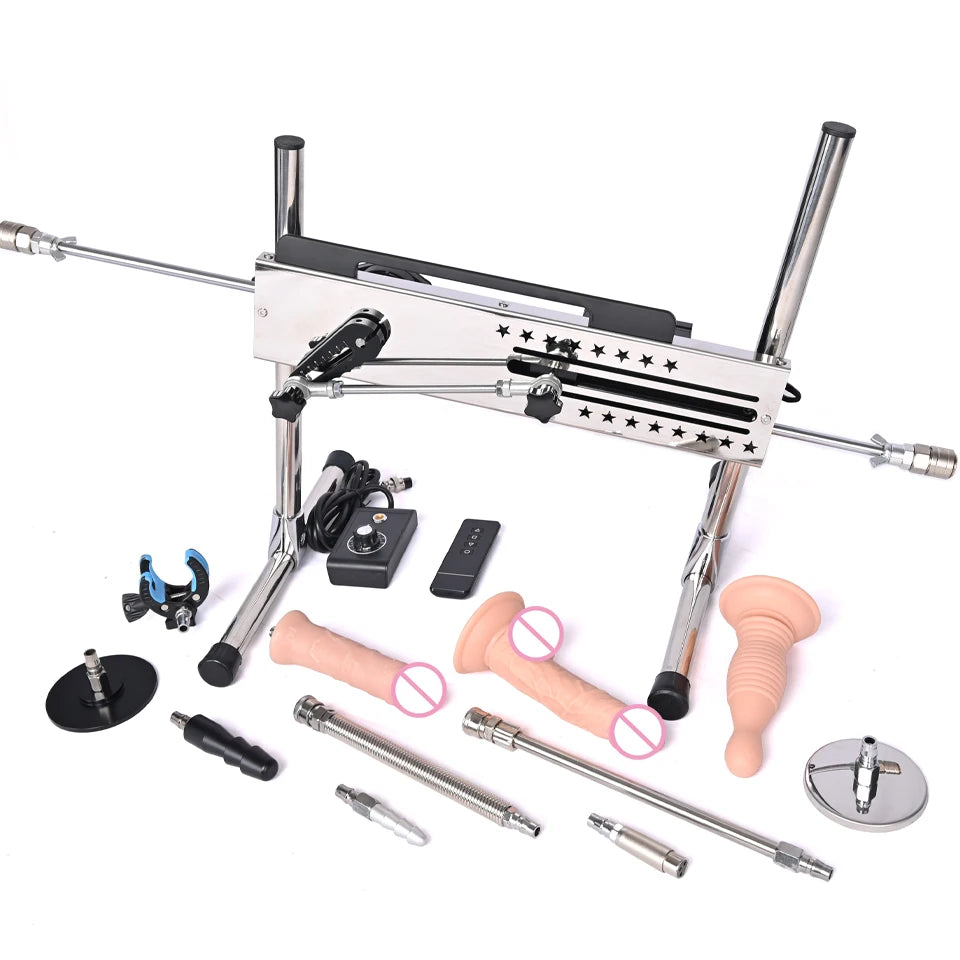 ROUGH BEAST Sex Machine for Women and Men 120W Power APP Control Masturbation Machine with Vac-U-Lock Dildos 2 People Sex Toys