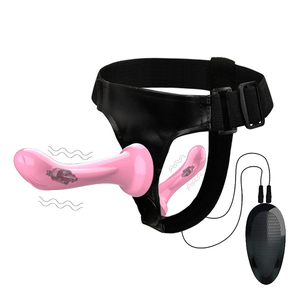 Strap on Double Heads Dildo Vibrators Sex Toys for Women Couple Exotic Accessories Vagina Prostate Massager Adult Toys for Women