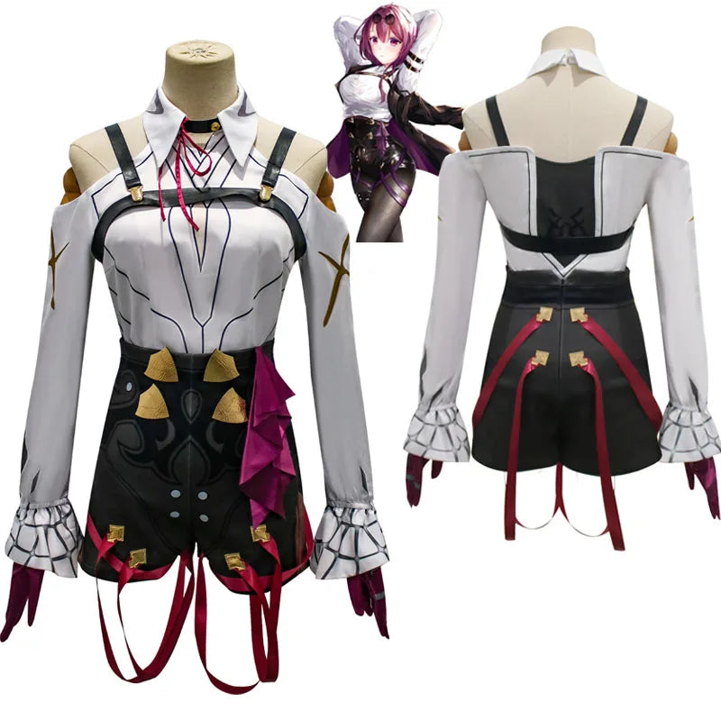 Honkai Star Rail Cosplay Costume Honkai Kafka Cosplay Costume Helloween Party Suit with Wig Kafka Outfit Uniform