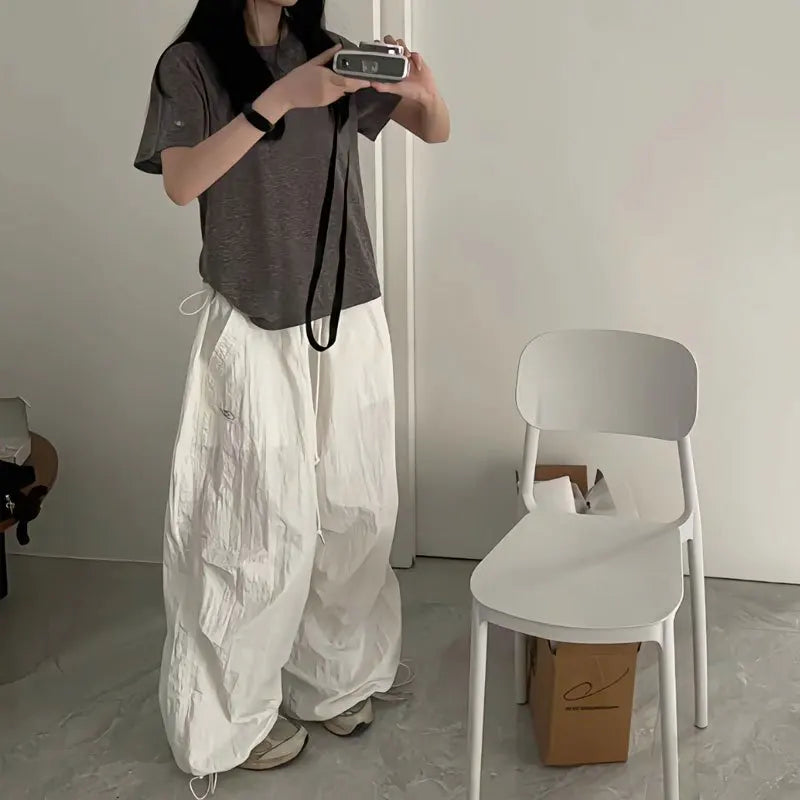 Oversized Sweatpants Women Y2K Streetwear White Wide Leg Joggers Harajuku Baggy Cargo Pants Summer Korean Casual Trousers New