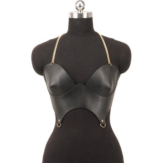 Punk Pu Leather Corset Top Black Corset Fashion Corset Women Bustier Top Corset Top Corset Top Gothic Clothing Accessorie
