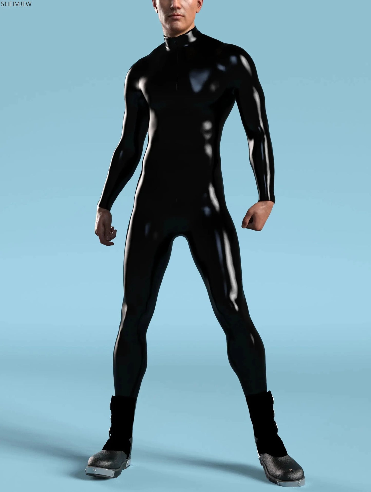 Unisex Sexy Jumpsuit Halloween Punk Cosplay Zentai Suit Holiday Party Black Bodysuit Nightclub Catsuit Rave Suits Cycling Outfit