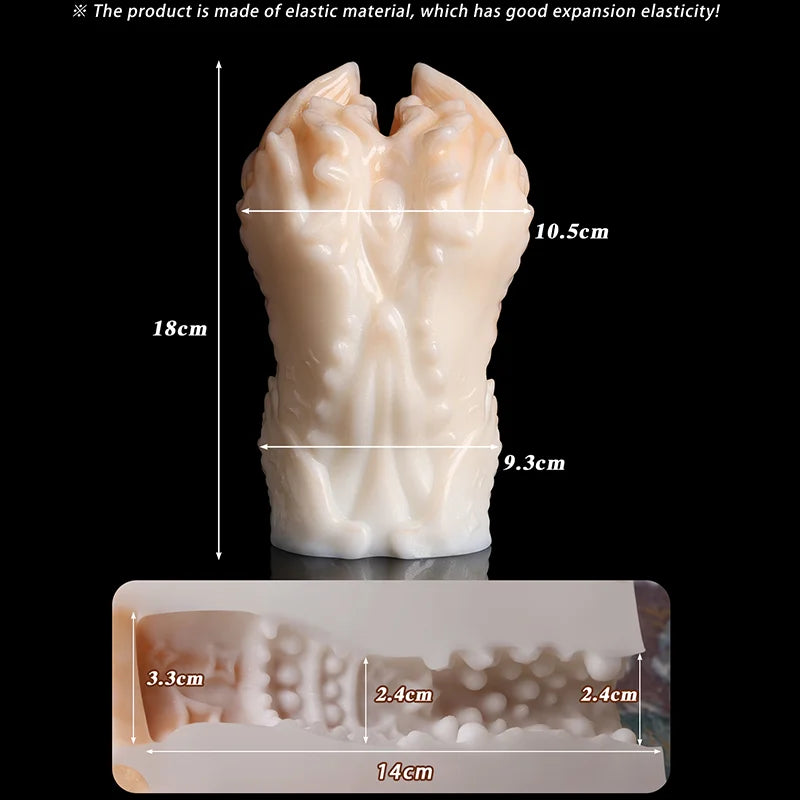 Male Masturbation Cup Milk Bottle Shape Silicone Masturbator Soft Emulational Vaginal Bulge Manual Sex Toys for Man