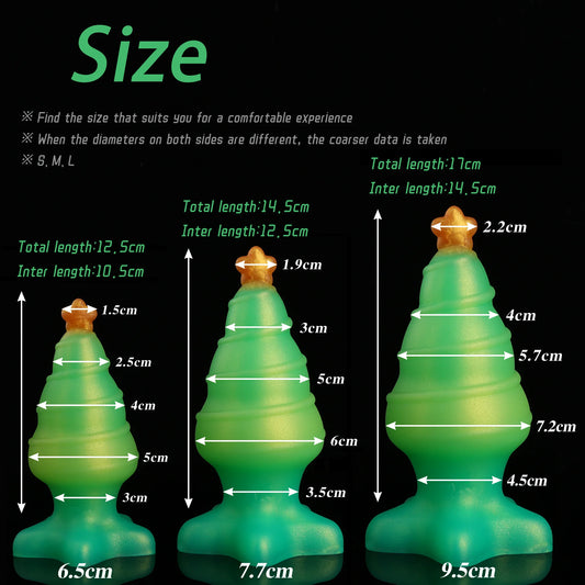 Soft Silicone Anal Plugs Christmas Tree Anal Stimulator Trainer Sex Play Toy for Women Couples G-spot Sex Products