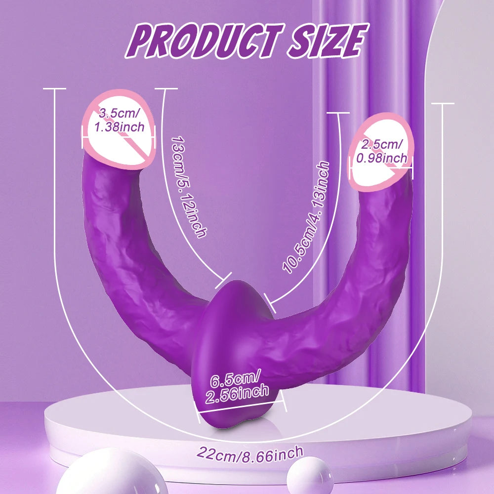 Strapless Strapon Dildo Vibrator 3 in 1 Sex Toys for Adult Double Penetration Anal Plug Anal Beads Vibrators for Women Lesbian