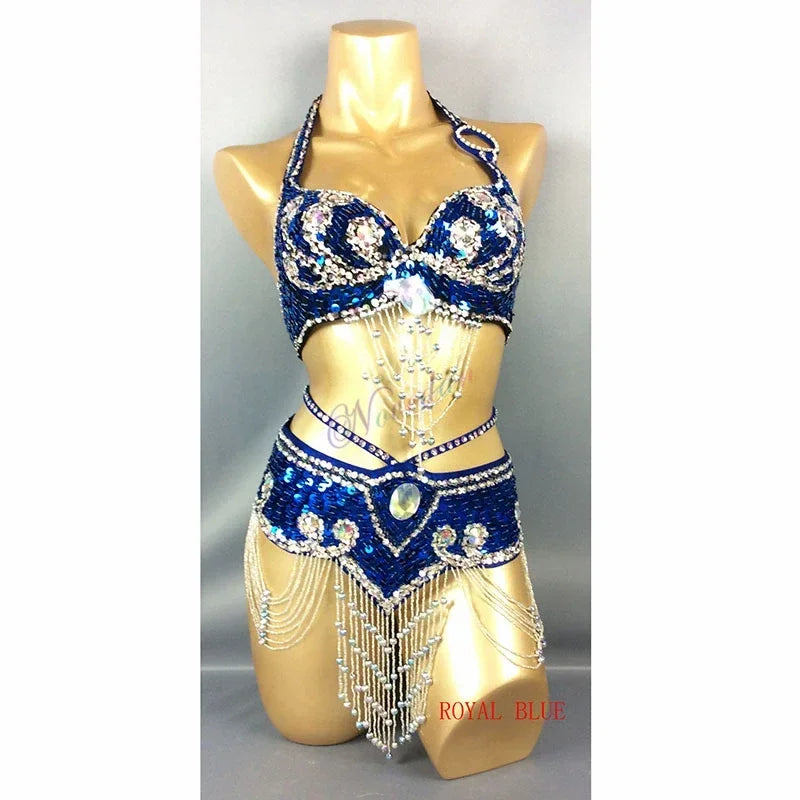 Crystal Beads Tassel Fringe Sequin2 piece set