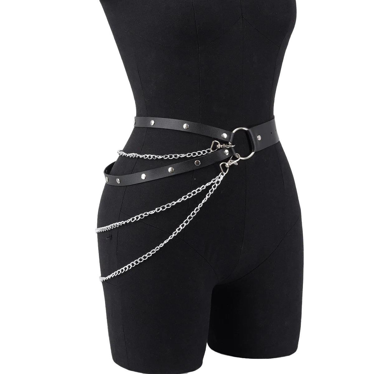 1pcs of women's fashion thigh garter belt, hip bag, chain ring decoration, punk clothing accessories, holiday carnival clothi