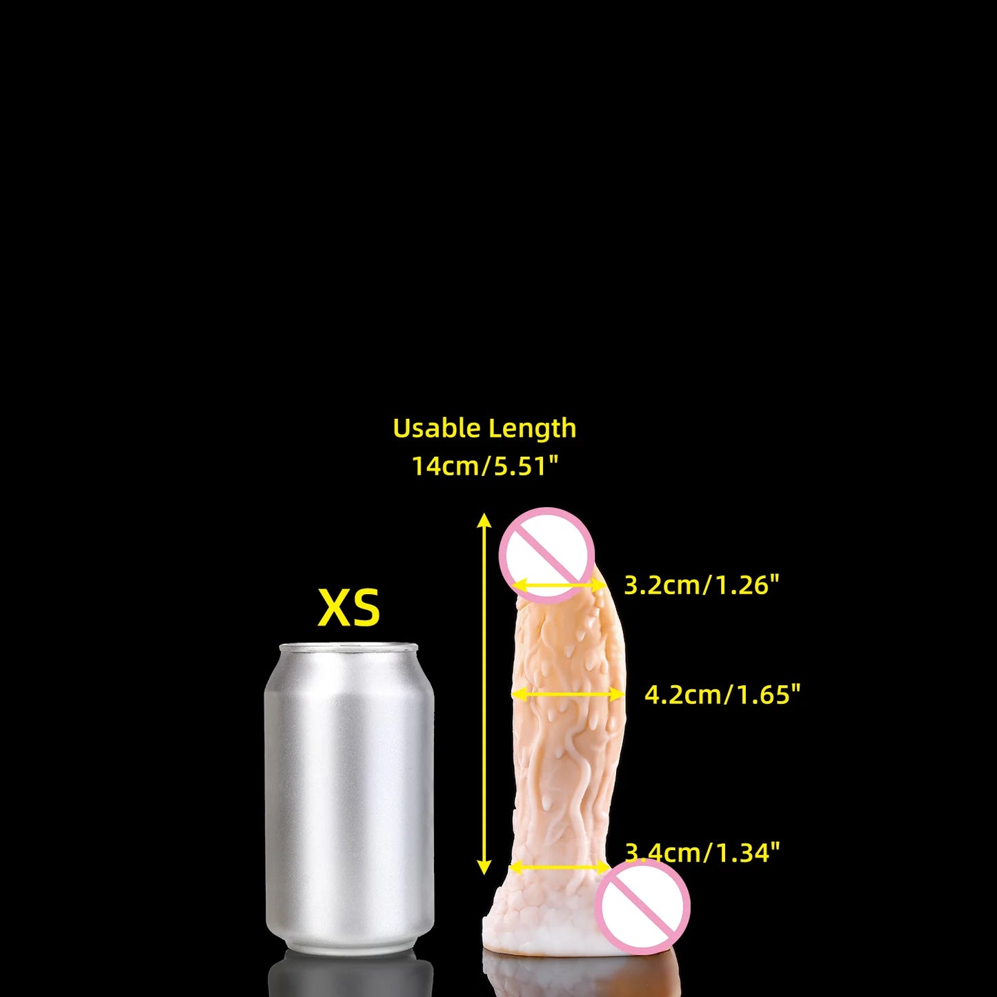 WIZ II Dildos PM,MINI- 2XL Plug Huge TEXTURED  Silicone Dildos