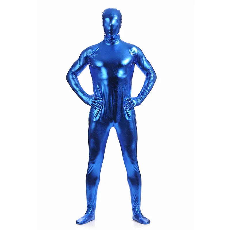 Metallic Solid Color Shiny Morph suits S-XXXL