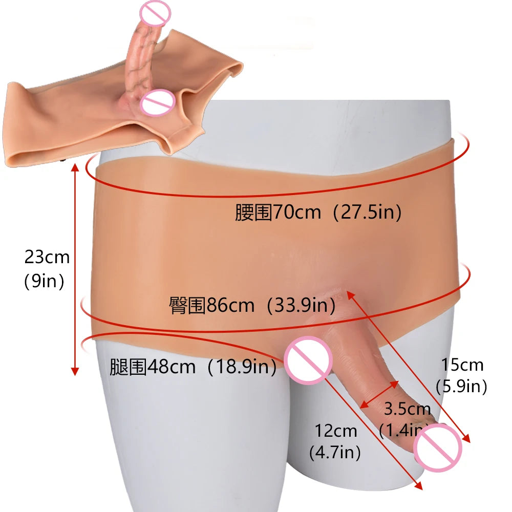 ASHBURN Silicone panties With Realistic Dildo harness Wearable Penis Strecthable Sex Toys For Lesbian Women Flirting Cosplay