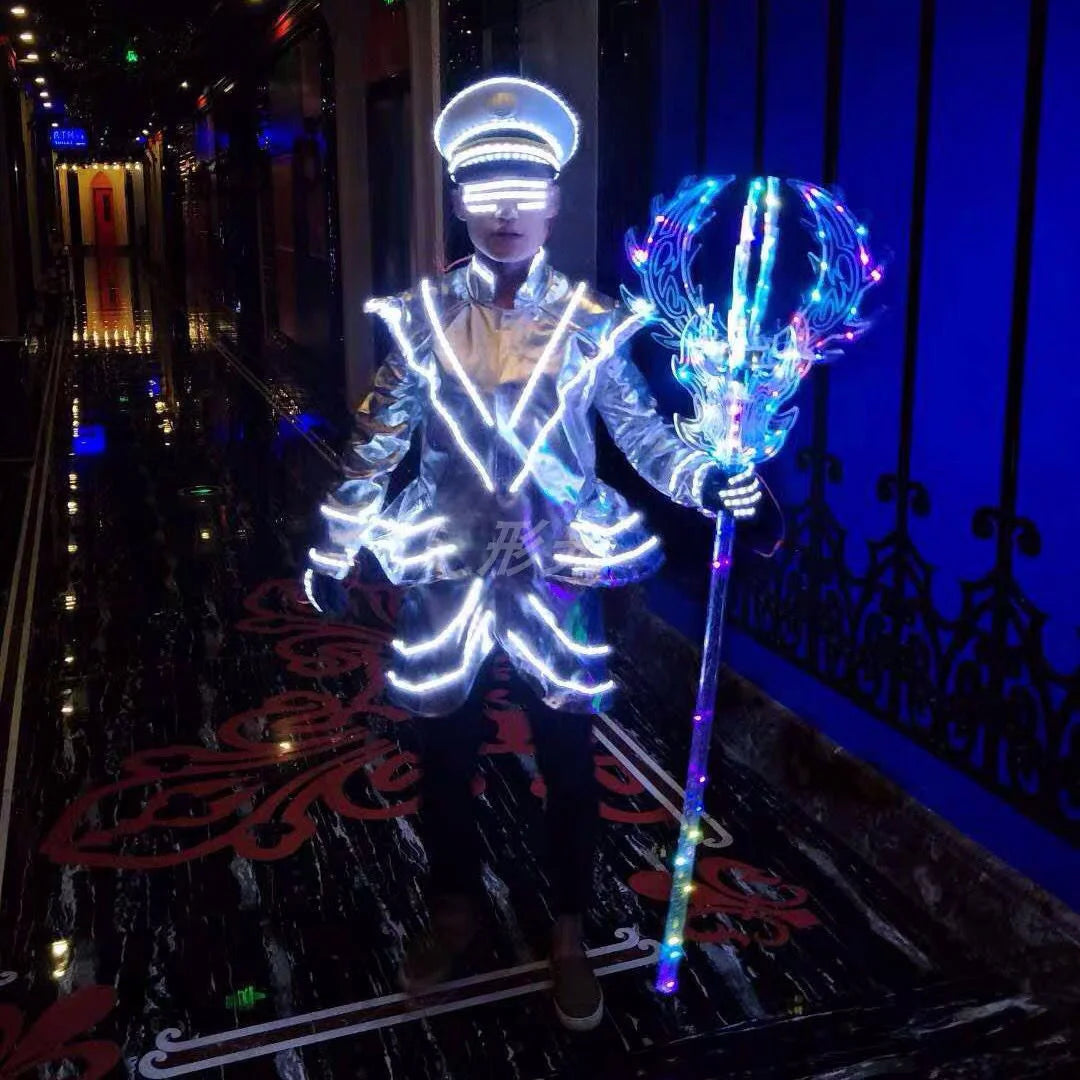 GOGO seven color cloak Bar LED luminescent clothing, wine clothing, night club venue KTV props