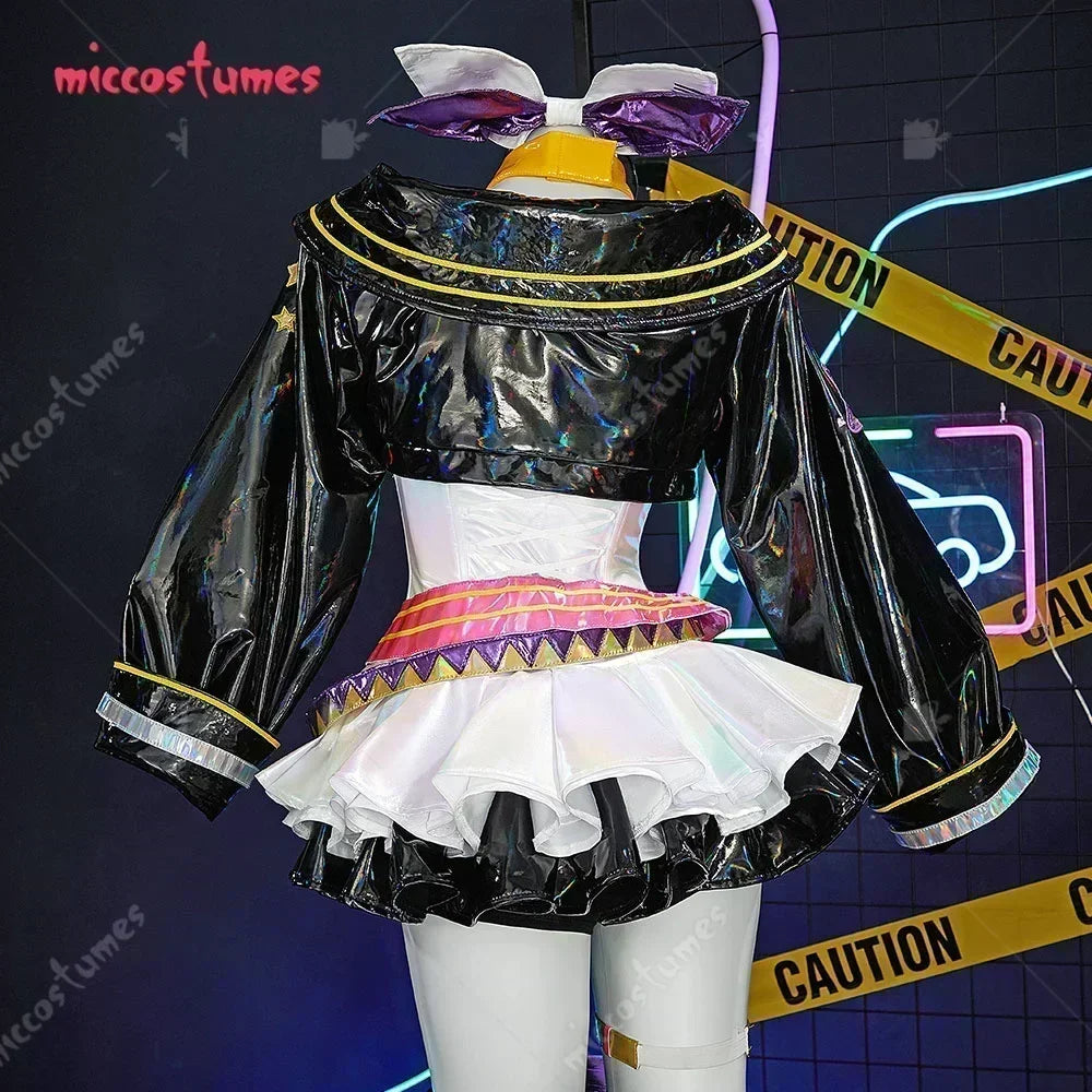 Miccostumes 24Hours Shipping Unisex Anime Rin Cosplay Costume Top Vest Set and Pants with Tie Halloween Cosplay Costumes