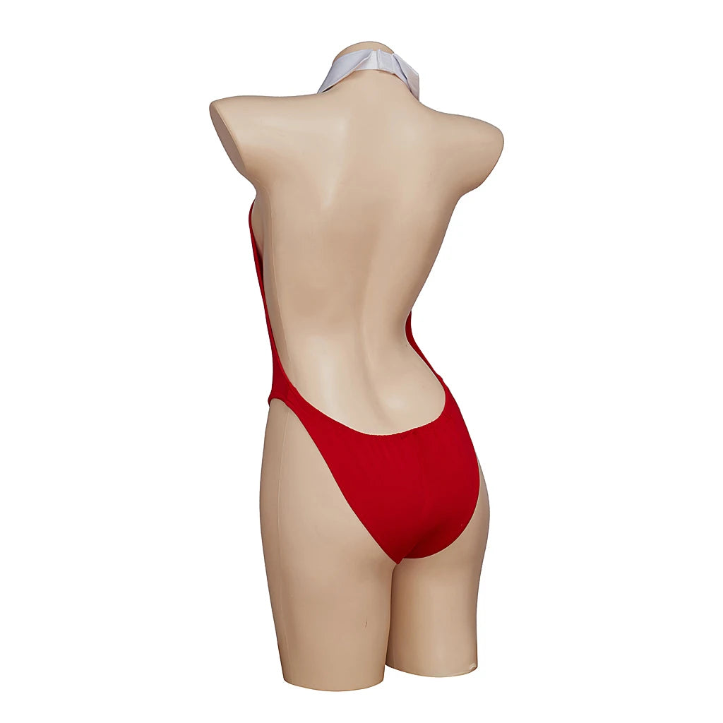 Vampirella Costume Cosplay Women Sexy Red Cutout Bodysuit Vampire Halter Jumpsuit Party Costume Halloween Sexy Vampire Clothing