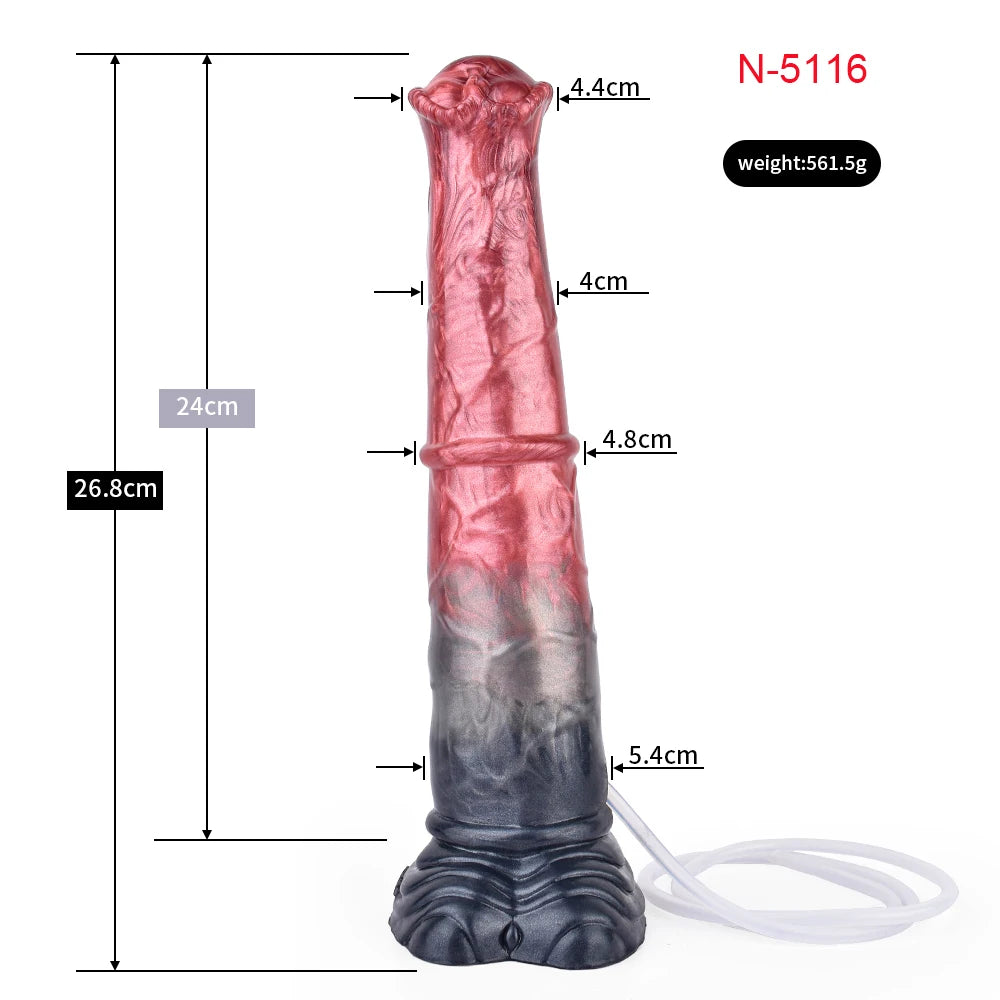 ASHBURN FERAL MUSTANG – Long Squirting Silicone Dildo with Suction Base